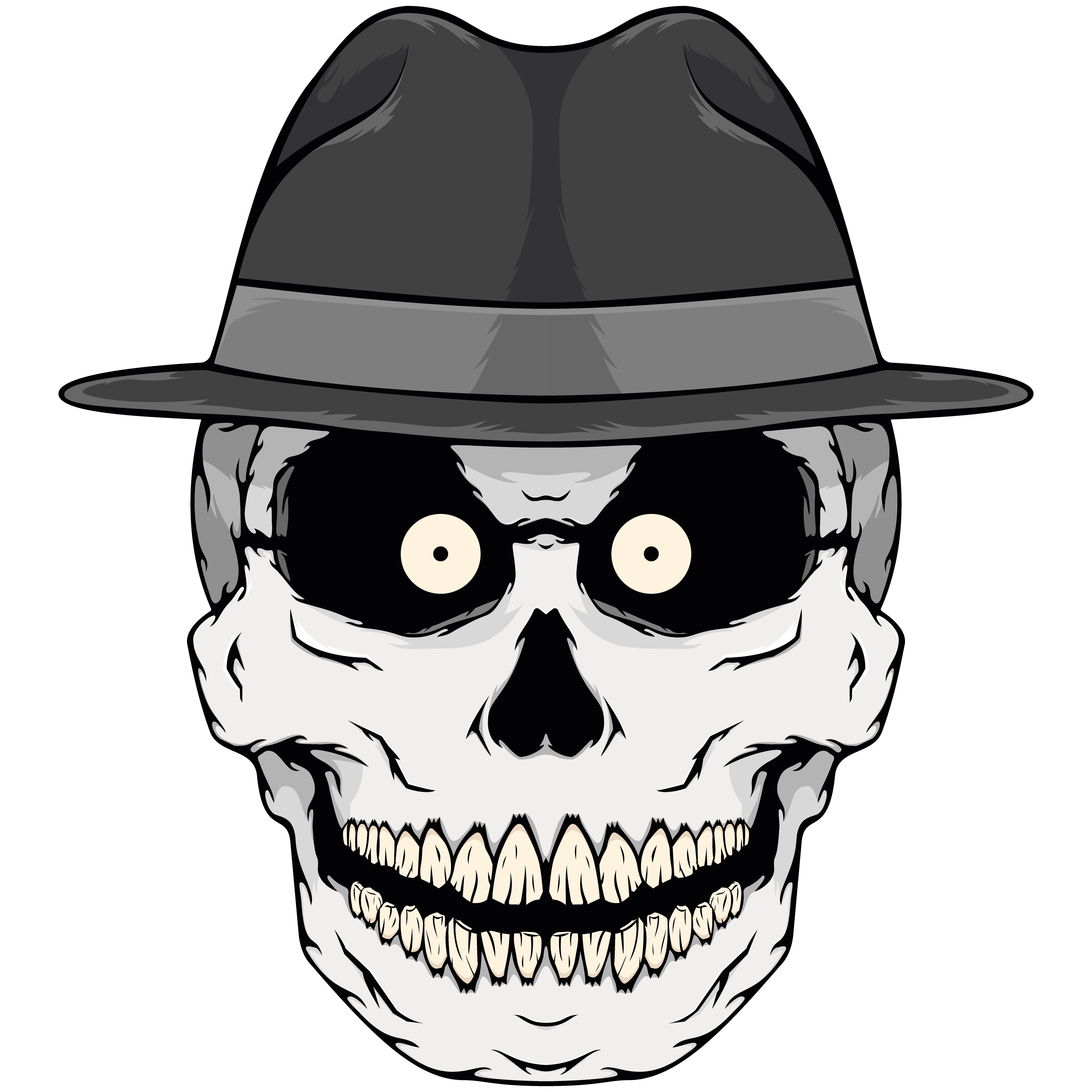 Skull with a fedora